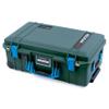 ColorCase Pelican Air 1535 Carry-on Case Trekking Green - Medium Size Waterproof Case with Pick & Pluck Foam & Mesh Lid Organizer - Blue Handles & Latches view 4