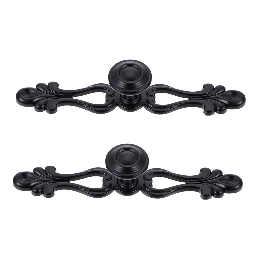 Veemoon 2pcs Vintage Cabinet Pulls Elegant European Style Wardrobe Handles for Dresser Cupboard and Furniture Easy to Install Antique Finish -Dull
