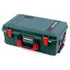 ColorCase Pelican Air 1535 Carry-on Case Trekking Green - Medium Size Waterproof Case with Mesh Lid Organizer Only - Red Handles & Latches view 4