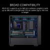 ASUS A21 Black Micro ATX PC Case Supports BTF Hidden Connector Technology, Graphics Cards up to 380mm, 360mm Coolers, & ATX PSUs, Includes Porous Front-Panel mesh and Cable Management Compartment view 3