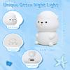 OkiyiD Otter Night Light, Cute Sea Otter Lamp Gifts,Animal Silicone Night Lamp, Cute Room Decor Night Light Birthday Christmas Gifts view 4