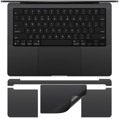 CaseBuy Palm Rest Protector Vinyl Skin Stickers(3 in 1) for 2025 2024 2023 MacBook Pro 14 inch M5 M4 M3 Pro/Max A3434 A2918 A2992 A3401 A3112 A3185 with Touch-ID Scratch-Resistant Cover -Space Black