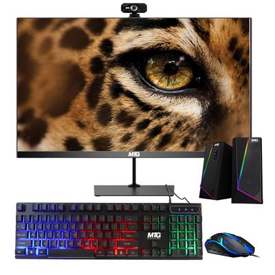 TechMagnet All in one Desktop Computer,Cheetah 4,Intel Core i5 4th Gen,8GB DDR3,120GB SSD,New 22 inch LED,MTG RGB Keyboard Mouse,RGB Speaker and Webcam,USB Wi-Fi,Windows 11(Renewed)