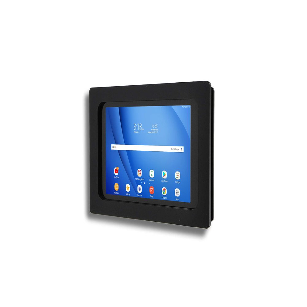 TABcare Anti-Theft Acrylic VESA Enclosure for Galaxy TAB A9 8.7" A11 Tablet with Free Wall Mount Kit & 90-Degree Angle USB C Cable (TAB A9/A11, Black)