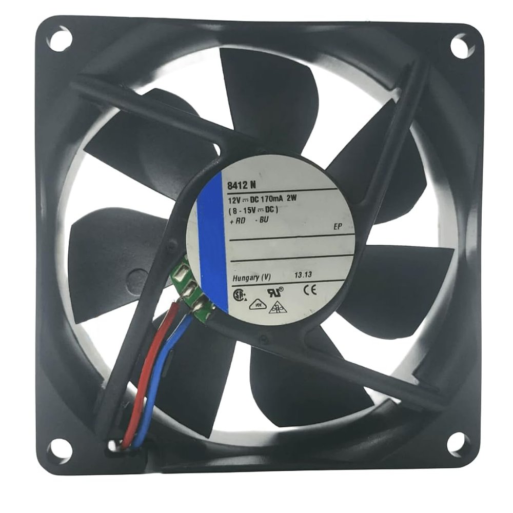 12V 8412N 170mA 2W 8025 Cooling Fan 80X80X25MM 2-Wire 8412 N