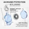 Airtag Holder,Waterproof Air tag Case with Spring Keychain,360 Waterproof Transparent TPU Cover Compatible with Apple Airtag for Pets,Keys, Bags, Luggage(Green) view 3