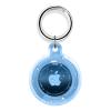Airtag Holder,Waterproof Air tag Case with Spring Keychain,360 Waterproof Transparent TPU Cover Compatible with Apple Airtag for Pets,Keys, Bags, Luggage(Blue) view 1