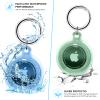 Airtag Holder,Waterproof Air tag Case with Spring Keychain,360 Waterproof Transparent TPU Cover Compatible with Apple Airtag for Pets,Keys, Bags, Luggage(Blue) view 2
