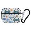 Women Headphone Skin Cover Compatible with AirPods Pro Case Cover, Under Sea Ocean Starfish Shell Coral Crab Watercolor Bluetooth Headset Cover with Keychain Wireless/Wired Charging view 1