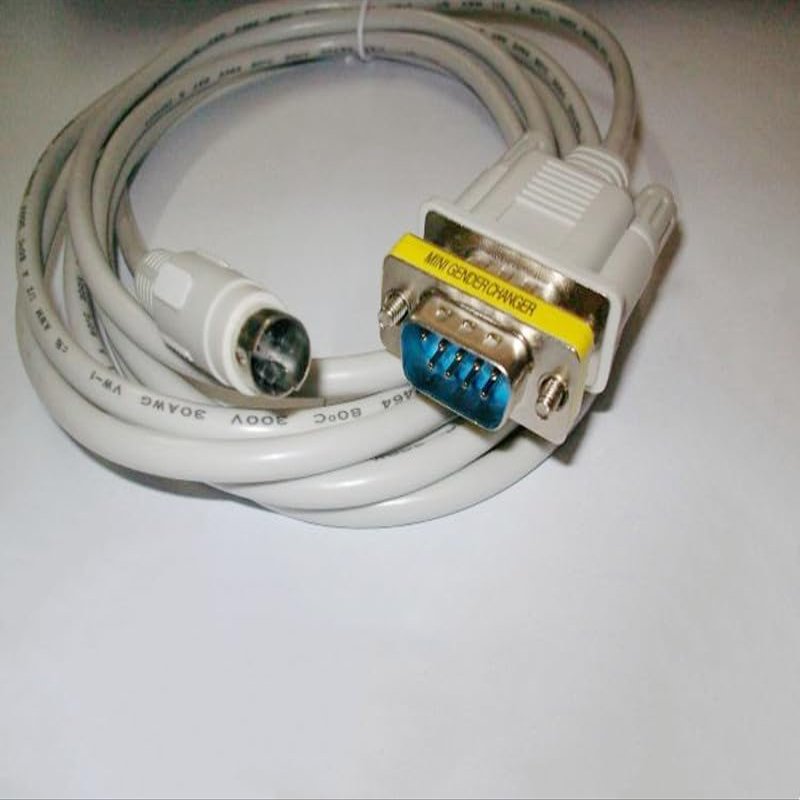PV/PL-XC Support PLC Communication Cable Touch Panel PV,PL Connection XC1,XC2.XC3,XC5 Series Light Gray 3m