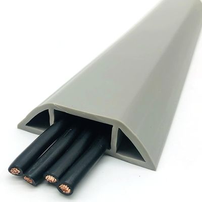 RAKKYO Floor Cord Hider Flexible PVC,Cable Protection Trunking,Home Office Warehouse, 50mm Wide Self Adhesive Heavy Duty Wire Management (Color : Gray, Size : 10m/32.8 ft)