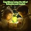 OkiyiD Frog Night Light for Nursery, Rechargeable Dimmable Bedside Lamp with Touch Control(ABS+SIL), Portable Kids Gift for Girls, Boys, Babies view 3