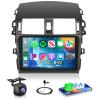 8Core 4G 64G Car Stereo for Toyota Corolla 2009-2013 Radio with 9inch 1280X720P IPS Touchscreen Wireless CarPlay Android Auto 5.0 Bluetooth 59UIs DSP 36EQ GPS FM/RDS WiFi AHD Backup Camera view 1