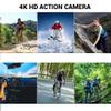 Action Camera Anti-Shake Motorcycle Action Camera 4K HD Helmet Camera Driving Record Car Remote Control Car Camera Recorder Ski WiFi Recorder Vlogging Camera (64g Green Camera) view 2