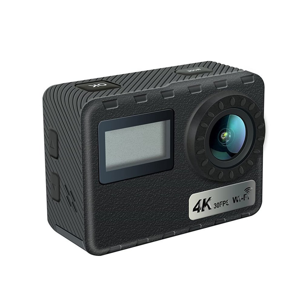 Action Camera 4K with WiFi Dual Touch Screen Waterproof Sports Camera Outdoor Camera Vlogging Camera