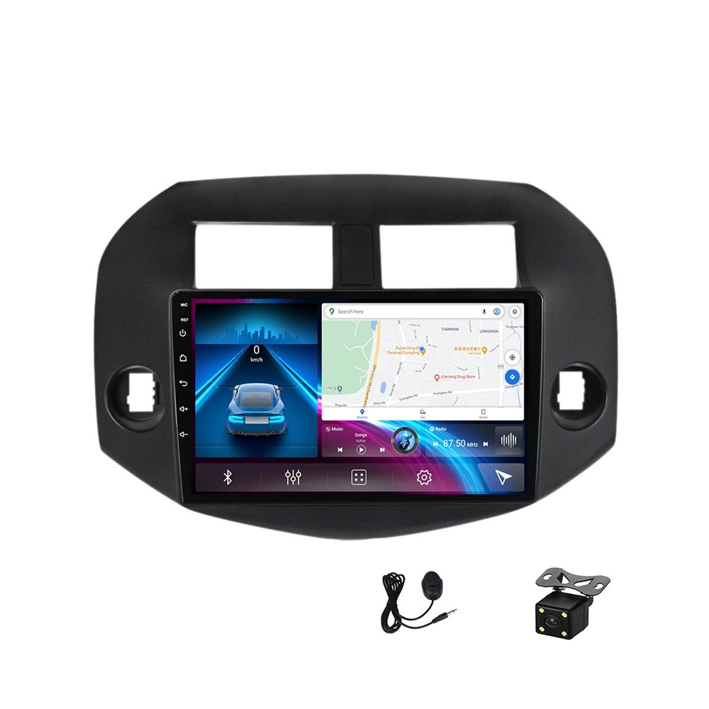 Android 12 Car Stereo, Bluetooth Car Radio 9 Inch Touch Screen for Toyota RAV4 2005~2013 Car GPS Navigation Multimedia Player Support 4G/WiFi/SWC/FM/RDS/Carplay,4g WiFi 3g+32g
