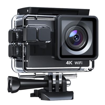 Action Camera 4K 50FPS Sports Camera Touch Screen 4X Zoom with 20MP EIS Multiple Accessories 40M Waterproof Underwater Camera Remote Control Vlogging Camera
