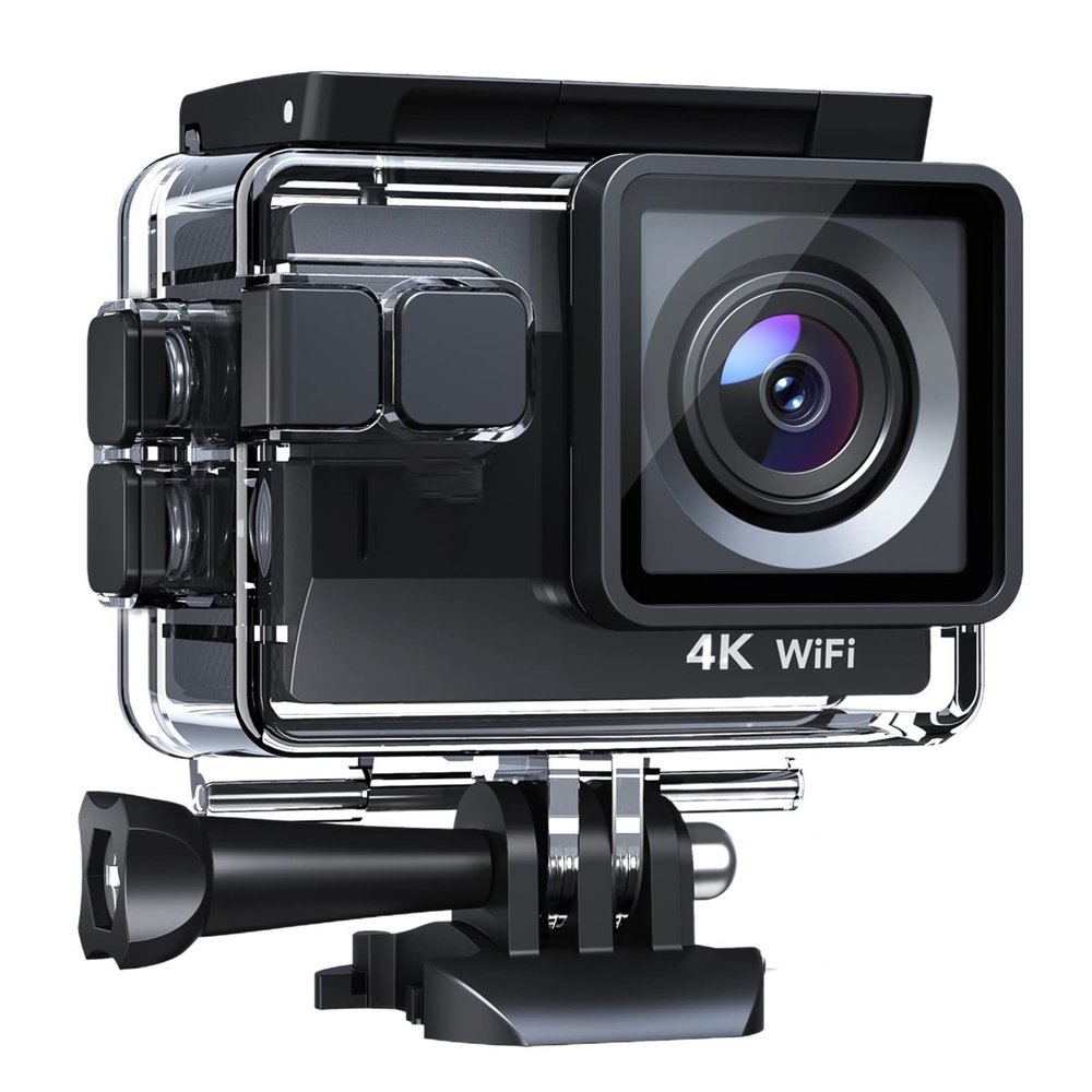 Action Camera 4K 50FPS Sports Camera Touch Screen 4X Zoom with 20MP EIS Multiple Accessories 40M Waterproof Underwater Camera Remote Control Vlogging Camera