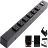 16" Hardwired Power Strip (NO Power Cord), 12 Vertical Outlets (NOT Tamper Resistant), NO Ears (Without mounting tabs), 15A (NOT a 20 Amp Unit), with USB, Black view 1