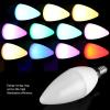 Color Changing RGB LED Light Bulbs, 3W Smart Bulbs with 12 Colors 2 Modes Remote Control, E27 E14 E12 B22 Candle Warmer Bulbs for Small Light Fixtures view 3