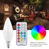 Color Changing RGB LED Light Bulbs, 3W Smart Bulbs with 12 Colors 2 Modes Remote Control, E27 E14 E12 B22 Candle Warmer Bulbs for Small Light Fixtures view 4