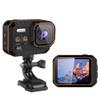 Action Camera Anti-Shake Motorcycle Action Camera 4K HD Helmet Camera Driving Record Car Remote Control Car Camera Recorder Ski WiFi Recorder Vlogging Camera (32g Black Camera) view 1