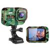 Action Camera Anti-Shake Motorcycle Action Camera 4K HD Helmet Camera Driving Record Car Remote Control Car Camera Recorder Ski WiFi Recorder Vlogging Camera (32g Black Camera) view 4