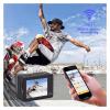 Action Camera 4K Ultra HD Action Camera Touch Double LCD WiFi 16MP 170D 30m Go Waterproof Pro Sport DV Helmet Video Camera with Remote Control Vlogging Camera (Silver Camera Add 32GB Card) view 4