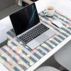 Oversized Gaming Mouse Pad, Blue Striped Snowflake Dots Desk Mat for Home Office Extended XXL Computer Mouse Pad with Non-Slip Backing for Laptop Desktop Keyboard,35x15 inch view 3