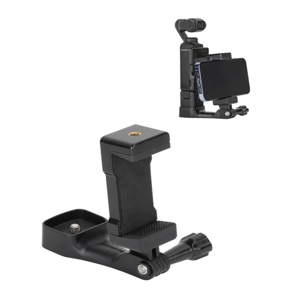 Camera Phone Holder Mount for DJI OSMO Pocket 3,Front Smartphone Bracket with 1/4 Screw Adapter Clip Clamp Expansion Accessories for DJI Osmo Pocket 3