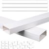 RAKKYO PVC Cord Cover Corner Wall Ceiling, 16 ft Long Sturdy Waterproof Self Adhesive Raceway Cable Organizer, Easy to Install, Exhibitions Classrooms Gymnasiums Retail Hospitality,White (Size : 4 ca view 1