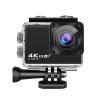 Action Camera Waterproof Sports Camera 4K 60FPS Sports Camera Anti-Shake WiFi Remote Control Sports DV Vlogging Camera (Color : Black Model : AT-Q37CR) (Black at) view 4