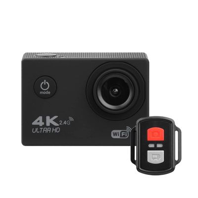 Action Camera Action Camera Ultra HD 4K WiFi Remote Control Sport Camera30m Waterproof Pro Sports DV Helmet Video Recording Camera Vlogging Camera (Color : H9R Yellow) (H9r Black)