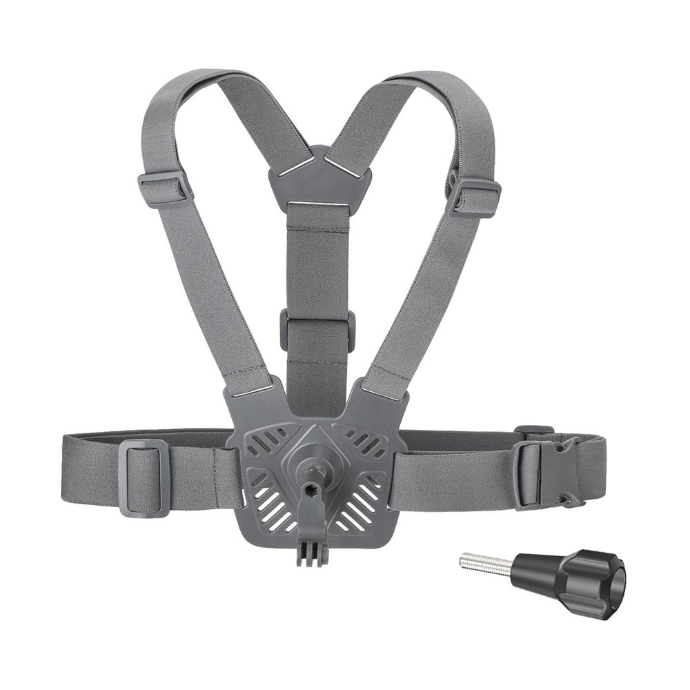 Action Camera Chest Mount Harness Strap Holder Adjustable Elastic Hands Free Universal for Biking Fishing Vlogging Exercise