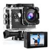 Action Camera Sports Camera 4K HD Underwater Camera with Anti-Shake Outdoor Camera Wireless Remote Control WiFi Waterproof Sports DV Vlogging Camera (Color : Black Model : AT-N460) (Black at) view 1