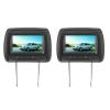 Car LCD Display, Adjustable Headrest, 7in Screen Size, 2pcs Set, Video Monitor for Rear Seat Monitoring, Black Color view 1