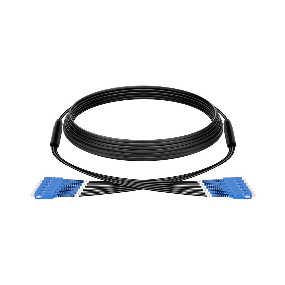 SC to SC Fiber Patch Cable Single Mode 15M/49FT,TPU Outdoor Fiber Optic Cable Simplex 6 Core OS2 9/125um Fiber Optic Cable Internet OD-5mm,UPC Armored Fiber Patch Cable