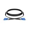 SC to SC Fiber Patch Cable Single Mode 15M/49FT,TPU Outdoor Fiber Optic Cable Simplex 6 Core OS2 9/125um Fiber Optic Cable Internet OD-5mm,UPC Armored Fiber Patch Cable view 1
