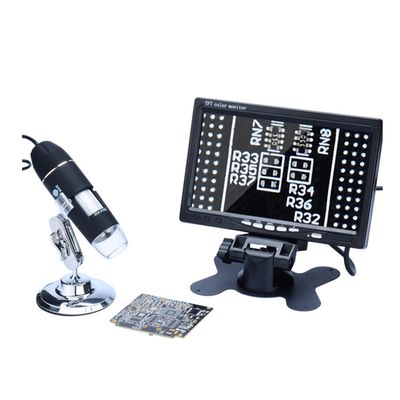 RADHAX Microscope Kit 1000X Zoom HD USB Microscope Handheld Portable Digital USB Interface Electron Microscopes with Led Ring Light Microscope Lens Adapters (Color : AV-SCEREEN)