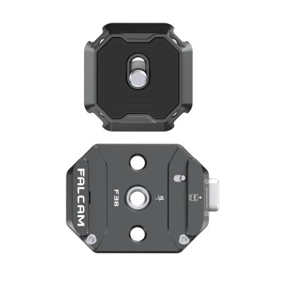 FALCAM F38 Quick Release Kit V2, Quick Release System, Base and Plate with 1/4" and 3/8" Screw Thread for Tripod, Monopod, Stabilizer, Slider - F38B3404
