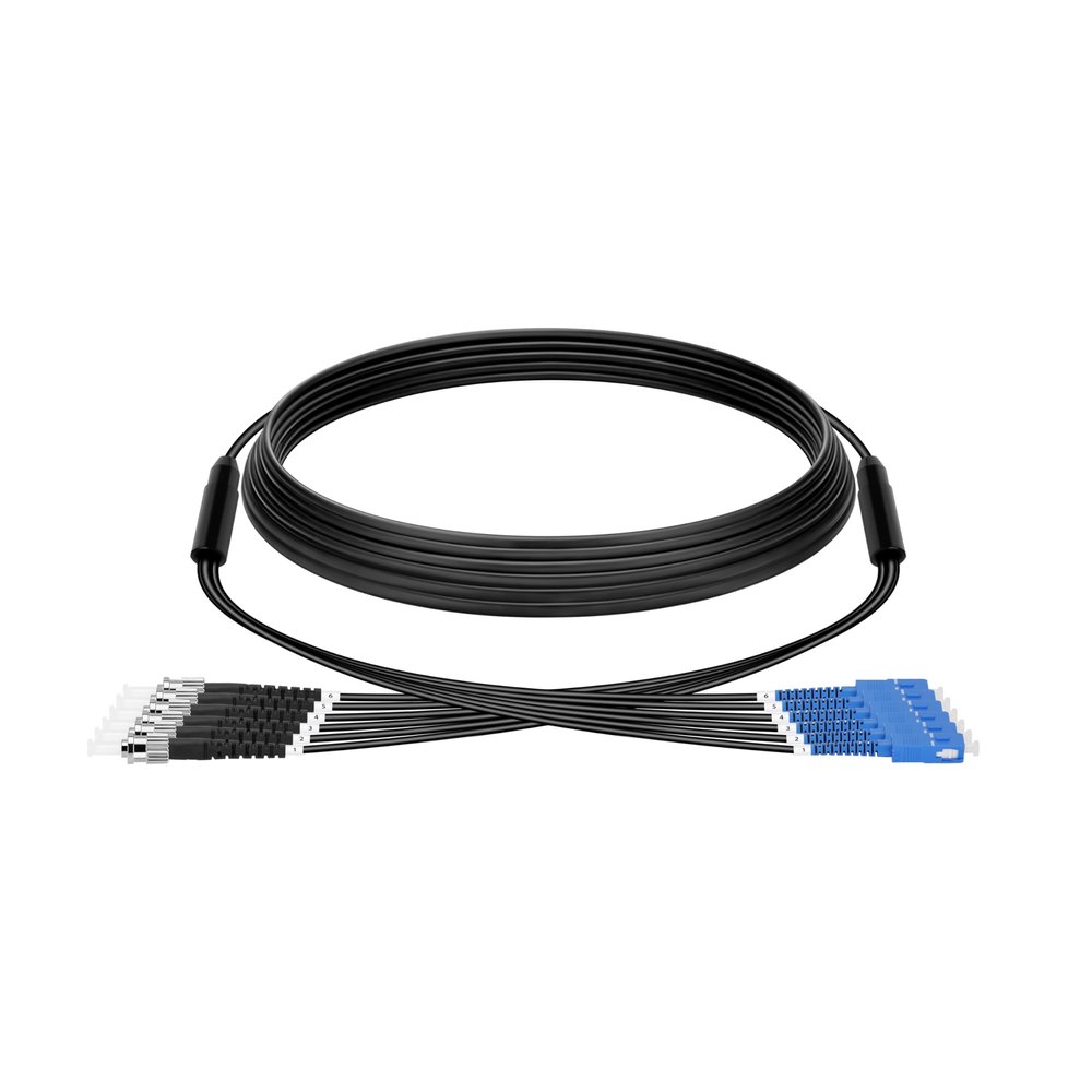 SC to ST Fiber Patch Cable Single Mode 100M/328FT,TPU Outdoor Fiber Optic Cable Simplex 6 Core OS2 9/125um Fiber Optic Cable Internet OD-5mm,UPC Armored Fiber Patch Cable