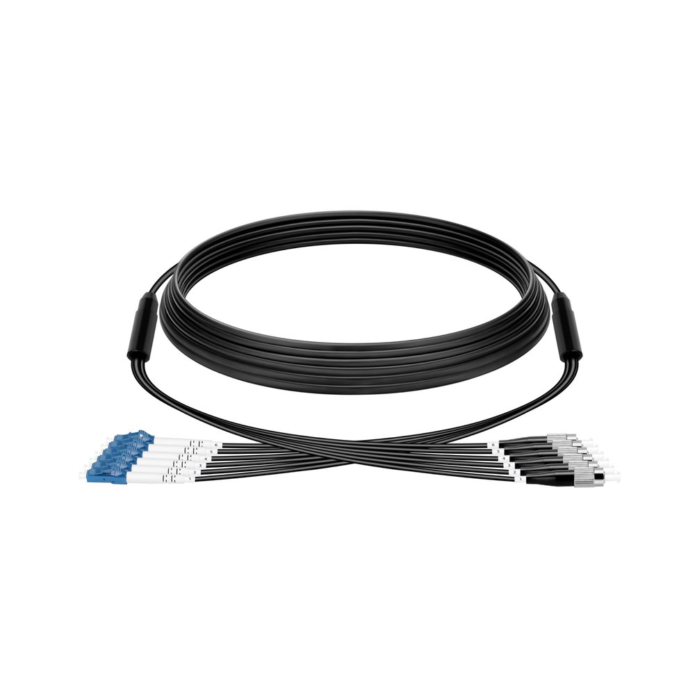 FC to LC Fiber Patch Cable Single Mode 5M/16FT,TPU Outdoor Fiber Optic Cable Simplex 6 Core OS2 9/125um Fiber Optic Cable Internet OD-5mm,UPC Armored Fiber Patch Cable