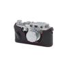 MRZHOUCASE Genuine Cowhide Leather Camera Half Case for Leica IIIf IIIg IIIc IIIb Screw Mount Film Cameras (Black with Red Stitching) view 1