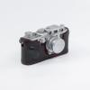 MRZHOUCASE Genuine Cowhide Leather Camera Half Case for Leica IIIf IIIg IIIc IIIb Screw Mount Film Cameras (Black with Red Stitching) view 2