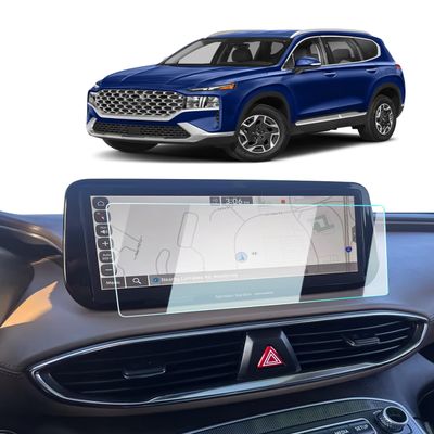 BIXUAN Tempered Glass Screen Protector for 2021-2023 Hyundai Santa Fe SEL/XRT/Limited/Calligraphy Accessories Navigation 10.25 Inch Touch Screen Protection Against Scratches and Fingerprints