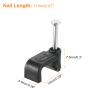uxcell Cable Clips with Steel Nail, 200Pcs 10mm/0.39" Plastic Cable Wire Clips, Ethernet Cable Clips Nail in Cable Clips for Home Wires Cables Cords Management, Black view 2