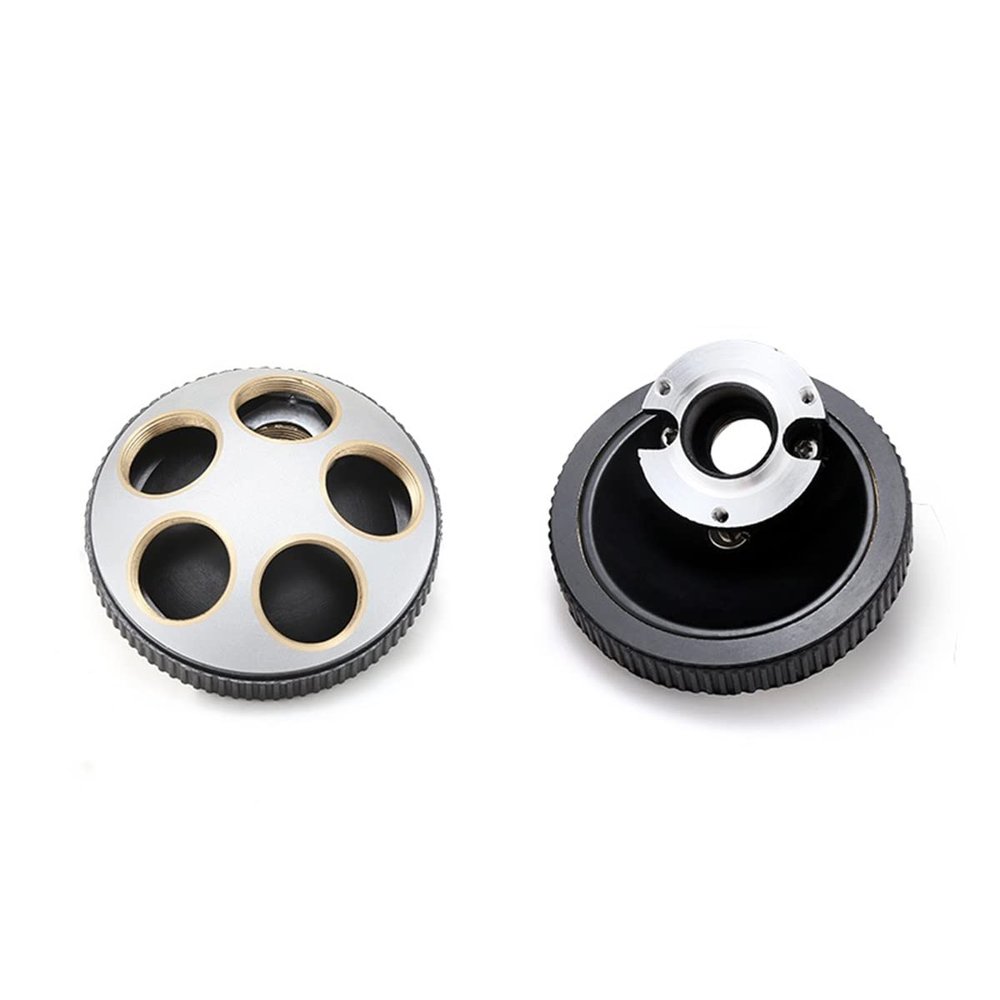 Microscope Kit Metal Objective Lens Converter for Biological Microscope Three Holes Four Holes Five Holes 20.2mm RMS for 185/195 Objectives Microscope Lens Adapters (Color : 5 Holes Large)