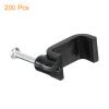 uxcell Cable Clips with Steel Nail, 200Pcs 14mm/0.55" Plastic Cable Wire Clips, Ethernet Cable Clips Nail in Cable Clips for Home Wires Cables Cords Management, Black view 3