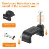 uxcell Cable Clips with Steel Nail, 200Pcs 14mm/0.55" Plastic Cable Wire Clips, Ethernet Cable Clips Nail in Cable Clips for Home Wires Cables Cords Management, Black view 4