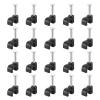 uxcell Cable Clips with Steel Nail, 100Pcs 4mm/0.16" Plastic Cable Wire Clips, Ethernet Cable Clips Nail in Cable Clips for Home Wires Cables Cords Management, Black view 1
